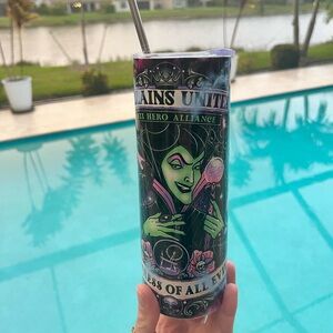 Villains Unite Tumbler with Straw